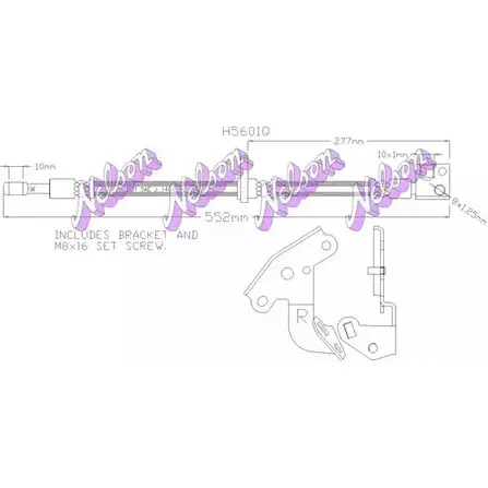 Тормозной шланг BROVEX-NELSON H5601Q TZU8GO P2GEZN 7 3972139 изображение 0