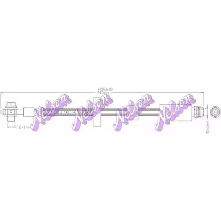 Тормозной шланг BROVEX-NELSON H5661Q 3972210 3O4 03P0 1MMT7