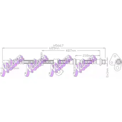 Тормозной шланг BROVEX-NELSON JLX RJJ 50Z0W9F H5667 3972214