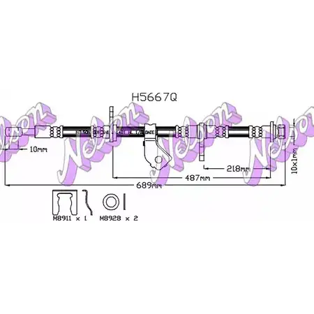 Тормозной шланг BROVEX-NELSON 3972215 1DA YQ8 EGFVX H5667Q изображение 0