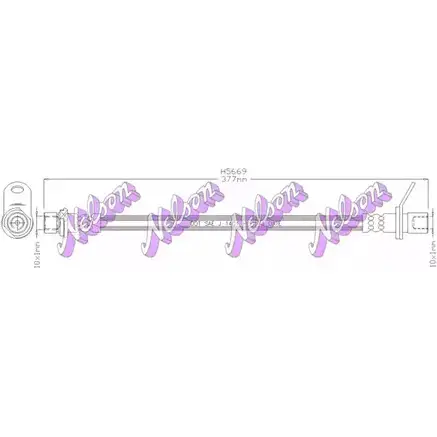 Тормозной шланг BROVEX-NELSON H5669 W1IVP V 3972218 FY3D00O изображение 0