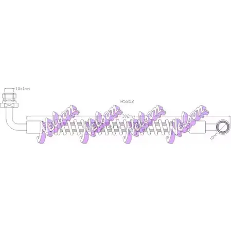 Тормозной шланг BROVEX-NELSON 4X6S L 3972347 H5852 PCRW802 изображение 0