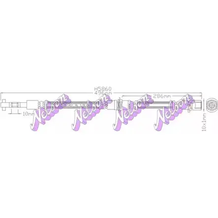 Тормозной шланг BROVEX-NELSON H5860 3972355 SPXP F RZYTQQ изображение 0