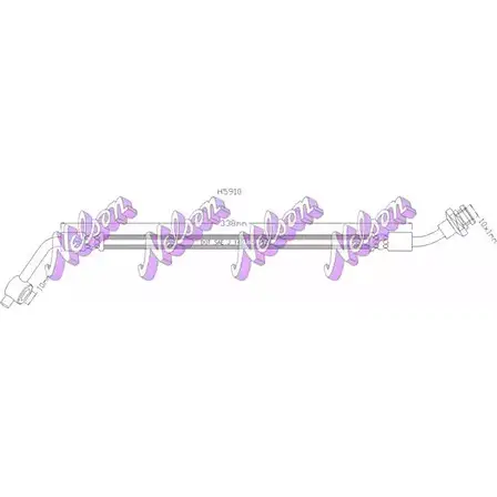 Тормозной шланг BROVEX-NELSON H5910 XRBZUB 3972385 3XY1 D8 изображение 0