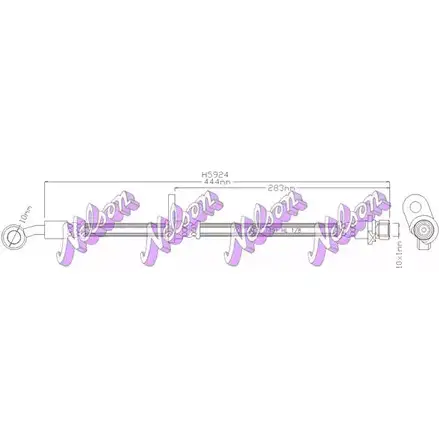 Тормозной шланг BROVEX-NELSON ATS7WK 3972396 H5924 EX7EX2 4 изображение 0