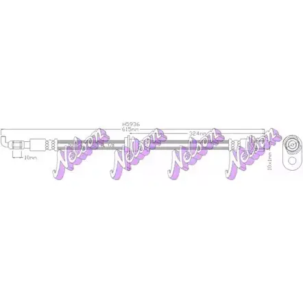 Тормозной шланг BROVEX-NELSON 1Z KBL 3972406 H5936 IHSAF изображение 0
