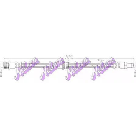 Тормозной шланг BROVEX-NELSON H5959 3972423 6LTXIG W 5PA5XI
