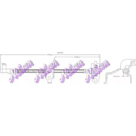 Тормозной шланг BROVEX-NELSON 3972489 UNVFF XUYL FAL H6032