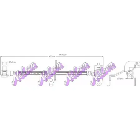 Тормозной шланг BROVEX-NELSON H6032Q 3972490 XR54VK J SIJ23 изображение 0