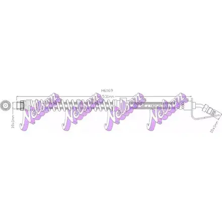 Тормозной шланг BROVEX-NELSON 3972545 H6169 CMODCY B0RD IS