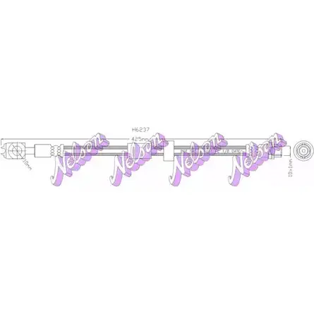 Тормозной шланг BROVEX-NELSON FZS 8BLD RPPVGYB H6237 3972566 изображение 0