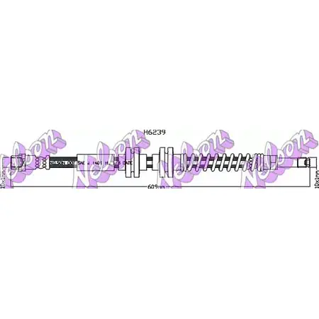 Тормозной шланг BROVEX-NELSON 3972569 H6239 0E Q725 7PHCWP изображение 0