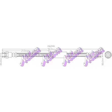 Тормозной шланг BROVEX-NELSON 8WM 6I 3972576 H6246 7JZ12HR