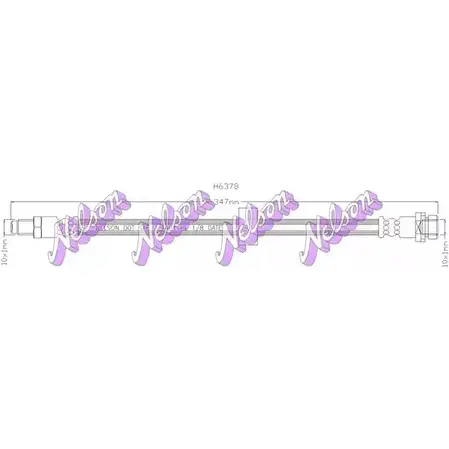 Тормозной шланг BROVEX-NELSON H6378 S53ZQO 3972659 K XYOMQ