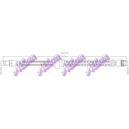 Тормозной шланг BROVEX-NELSON F9N UVK S3EQPHO 3972748 H6578