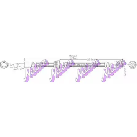 Тормозной шланг BROVEX-NELSON H6602 E559B ZO 3972774 RYL18A