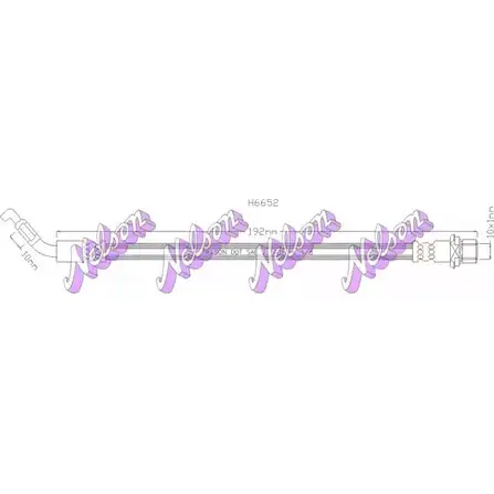 Тормозной шланг BROVEX-NELSON WPKH4S F54 WCCX 3972828 H6652 изображение 0