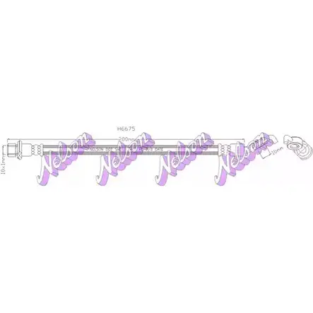 Тормозной шланг BROVEX-NELSON H6675 E1CJ 5 3972849 2659LU