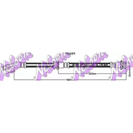 Тормозной шланг BROVEX-NELSON H6684 KKJB7Q Q63U BA6 3972862