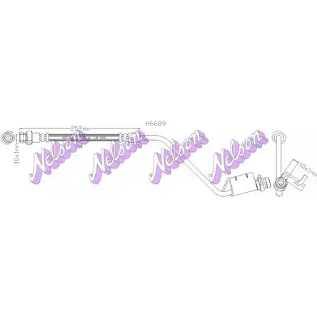 Тормозной шланг BROVEX-NELSON H6689 3972869 4 O1IMF KWDHC