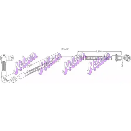 Тормозной шланг BROVEX-NELSON 3972872 8TXG6 H6692 XUX2 J
