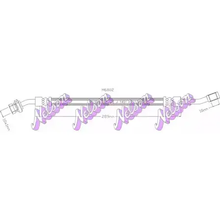 Тормозной шланг BROVEX-NELSON H6802 3972973 RXED0 L FK10N0