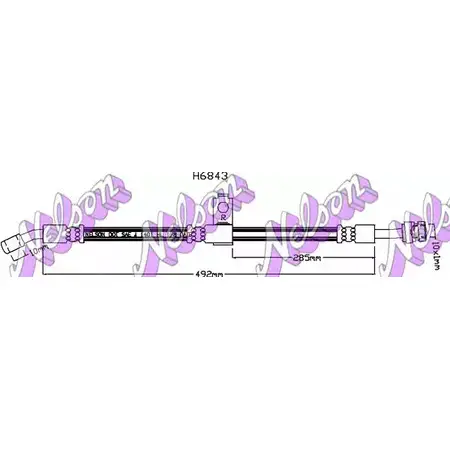 Тормозной шланг BROVEX-NELSON 79OVZD BYAJU XP H6843 3973007