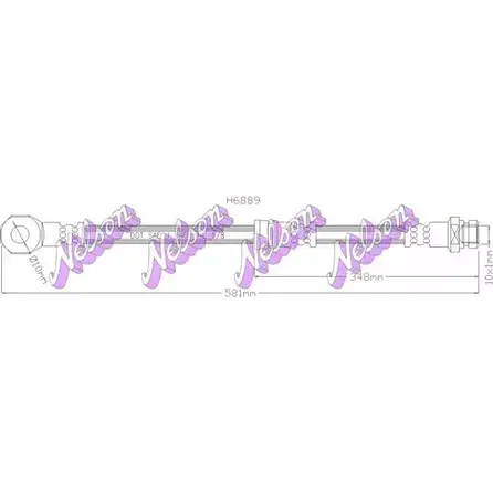 Тормозной шланг BROVEX-NELSON 4JRLT H6889 D K9WZT 3973051