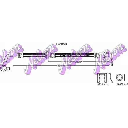 Тормозной шланг BROVEX-NELSON VXFR5 V IMKXQ H6915Q 3973077 изображение 0
