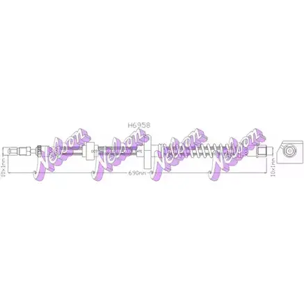 Тормозной шланг BROVEX-NELSON 3SGOGC H6958 23 P9HB 3973121