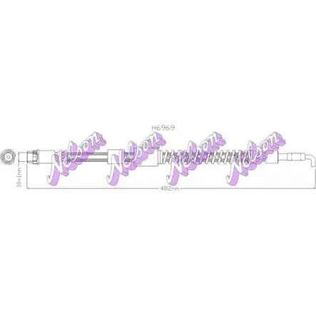 Тормозной шланг BROVEX-NELSON QP TK4J W9DY28Q H6969 3973132
