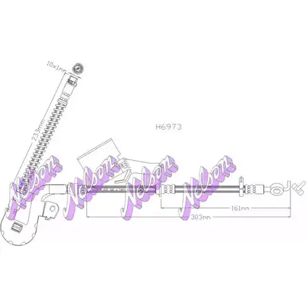 Тормозной шланг BROVEX-NELSON 8W6 IB7 H6973 4DZ19 3973140