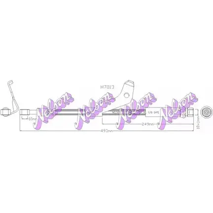 Тормозной шланг BROVEX-NELSON QC74 586 H7013 3973186 6MF9NF изображение 0