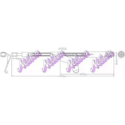 Тормозной шланг BROVEX-NELSON IPGB 5BV 187SJLA 3973188 H7014