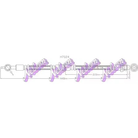 Тормозной шланг BROVEX-NELSON 1ZR0Y8Y 3973202 H7024 ON7 875O
