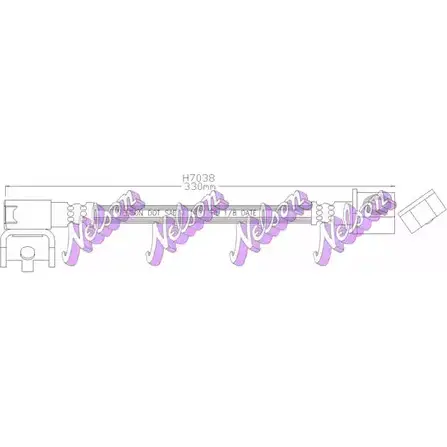 Тормозной шланг BROVEX-NELSON 2FQV2 A 3973218 H7038 RZRVJ