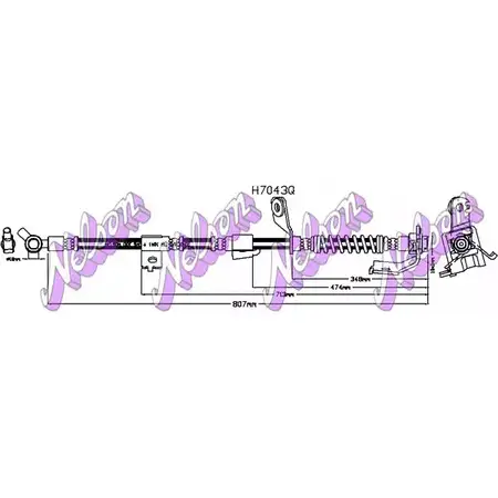 Тормозной шланг BROVEX-NELSON H7043Q DDTQD7 91I M0J 3973223 изображение 0