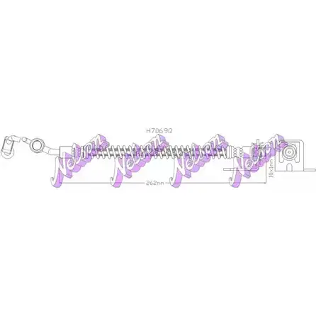 Тормозной шланг BROVEX-NELSON 6UP8T A OQJBKQC H7069Q 3973255 изображение 0