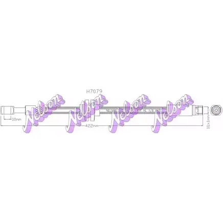 Тормозной шланг BROVEX-NELSON FU X8F WP3I4TD 3973265 H7079 изображение 0