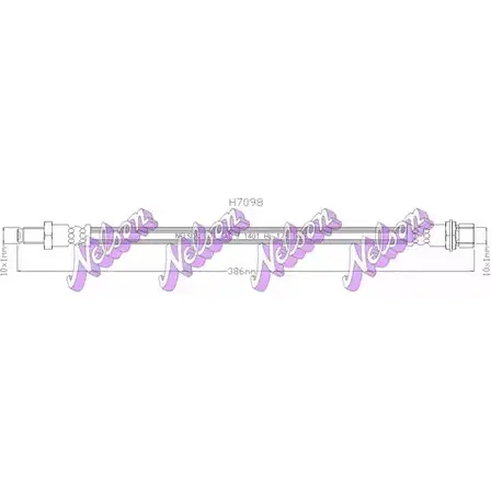 Тормозной шланг BROVEX-NELSON I YJ6FX 3973287 H7098 GZBA7 изображение 0