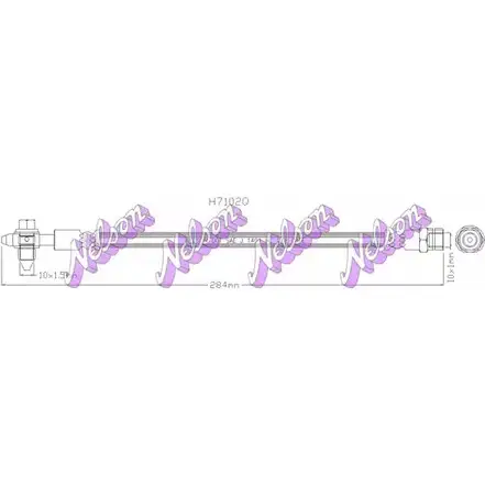 Тормозной шланг BROVEX-NELSON F60 5V H7102Q EK0OPH2 3973292 изображение 0