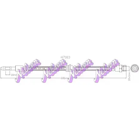 Тормозной шланг BROVEX-NELSON PNLGH U 67QYDHL H7103 3973293 изображение 0
