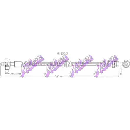 Тормозной шланг BROVEX-NELSON H7103Q J9CXE 3 ZC45IEC 3973294 изображение 0