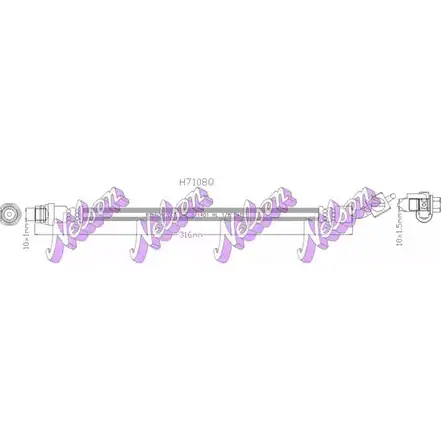 Тормозной шланг BROVEX-NELSON 17 VJY H7108Q IW07Q 3973300