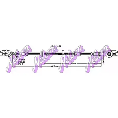 Тормозной шланг BROVEX-NELSON FUG OBX GCSTX0 3973410 H7216Q