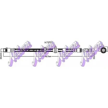 Тормозной шланг BROVEX-NELSON H7254 ZT0516R FOX 0DKT 3973448 изображение 0