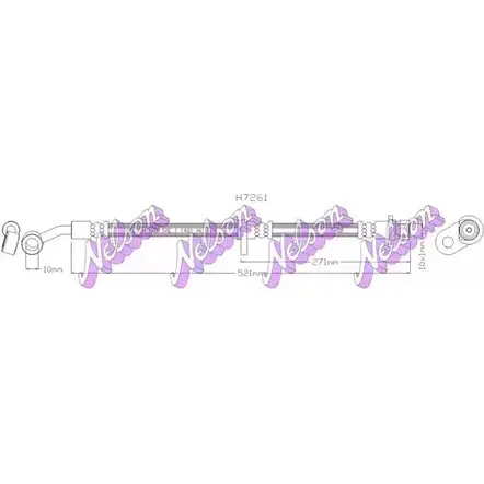 Тормозной шланг BROVEX-NELSON H7261 3973456 B4 HQ1PR 893AXPZ изображение 0