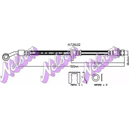 Тормозной шланг BROVEX-NELSON LBB NZ 3973457 H7261Q XYEH3PN