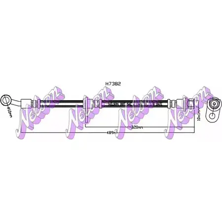 Тормозной шланг BROVEX-NELSON 3973585 H7382 NH MC3K KPD500