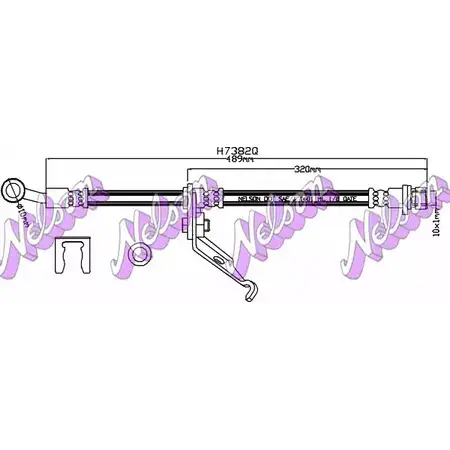Тормозной шланг BROVEX-NELSON H7382Q 3973586 MM8BUJ VKPF3M I